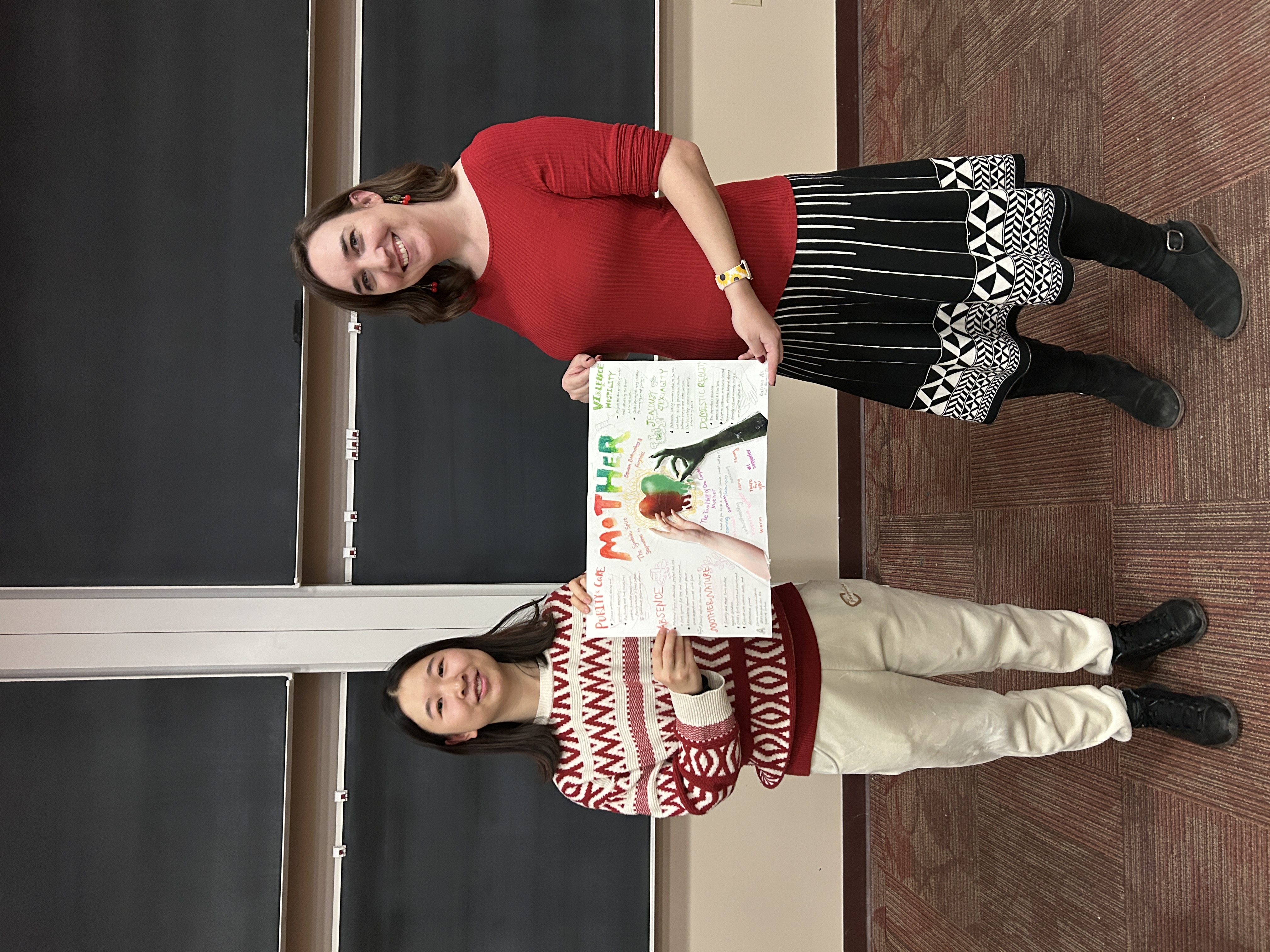 German 280 fairy tale research poster and professor photo